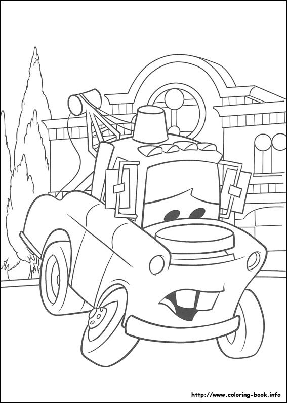 Plansa de colorat cu Cars pixar 216 131